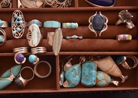 Women's Jewelry (Turquoise, Some Sterling Silver, Semi-Precious Stones)