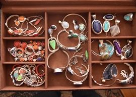 Women's Jewelry (Some Sterling Silver, Semi-Precious Stones)