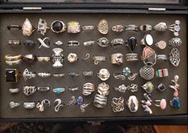 Women's Jewelry (Rings-Some Sterling Silver, Semi-Precious Stones)