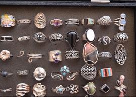 Women's Jewelry (Rings-Some Sterling Silver, Semi-Precious Stones)