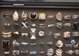 Women's Jewelry (Rings-Some Sterling Silver, Semi-Precious Stones)