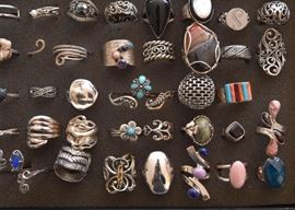 Women's Jewelry (Rings-Some Sterling Silver, Semi-Precious Stones)