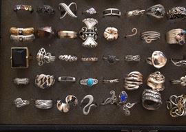 Women's Jewelry (Rings-Some Sterling Silver, Semi-Precious Stones)