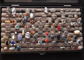 Women's Jewelry (Rings-Some Sterling Silver, Semi-Precious Stones)