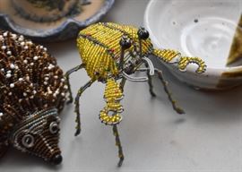 Beaded Crab Figurine