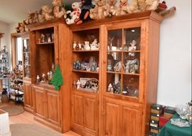 Entertainment Unit / Cabinet with Display Bookshelves