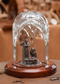 Waterford Crystal Nativity Dome with Pewter Figures