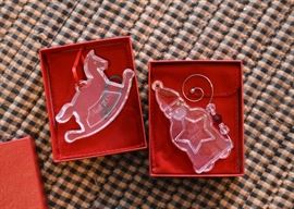 A Sampling of the Baccarat Christmas Ornaments 
