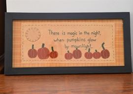 Framed Holiday Themed Embroidery