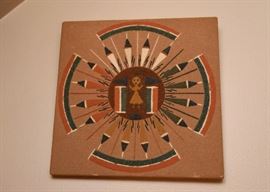 Pueblo Sand Art Wall Hanging