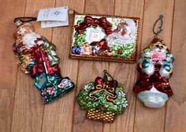 Christopher Radko Mercury Glass Christmas Ornaments 