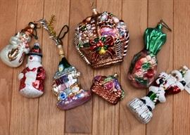 Christopher Radko Mercury Glass Christmas Ornaments 