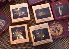 Baldwin Christmas Ornaments (24kt Gold Finished Brass)
