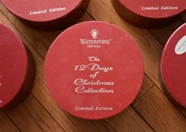 Waterford Crystal "12 Days of Christmas" Limited Edition Bell Ornaments