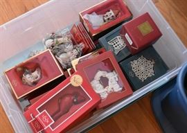 And 2 Tubs Full of Lenox Christmas Ornaments