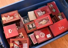 And 2 Tubs Full of Lenox Christmas Ornaments