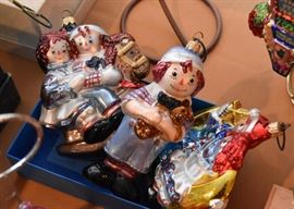 Mercury Glass Christmas Ornaments (Raggedy Ann & Andy)