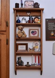 Curio Wall Shelf with Miniatures