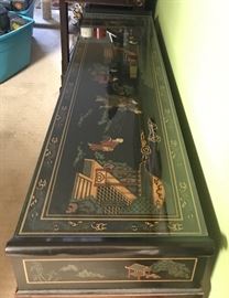 Drexel ‘Et Cetera’ Consile Table w/ Chinoiserie 