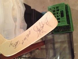 Signed hockey stick