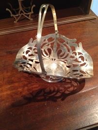 Small Sterling silver pierced basket