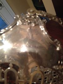 1911 Trophy Pierced vase basket Gorham Sterling silver