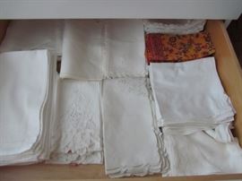 Vintage cloth napkins and table cloths