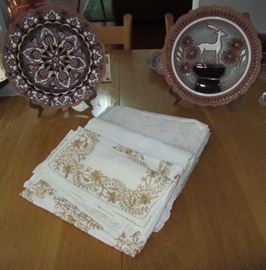 Beautiful antique silk table cloth