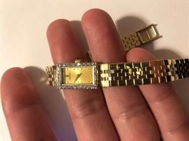 14 kt Seiko women's watch. Band is also 14 kt.