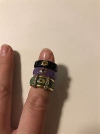 14kt interchangeable Jade bands.