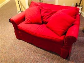 Pull out oversized loveseat to a twin bed!