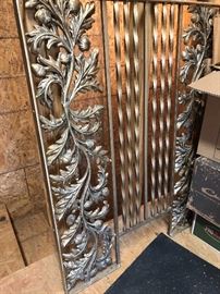 Antique cast iron bank teller gate window