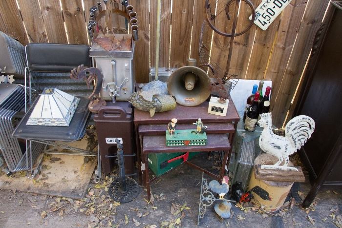 Vintage Iron Nesting Tables:  $90.00 All.  Music Memorabilia:  3 @ $39.00ea.  