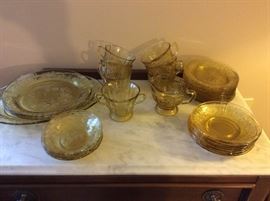 Amber Depression Glass
