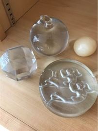 Crystal  Marble Paperweights