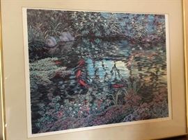 Gronquist Limited Edition Print Koi Pond, Kula