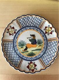 Henriot Quimper Faience Plate Antique