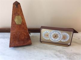 Seth Thomas Metronome and Taylor Barometer