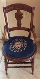 Slat Back Petit Point Chair