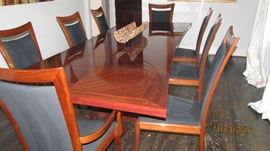 Excelsior Designs Bellagio Rosewood Dining Table with extensions and 8 Chairs