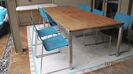 Outdoor Teak Table & Chairs by Gloster Purchased at Cantoni,