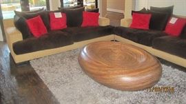 Modern Wood Coffee Table from Cantoni Handmade Shag Rug by Natuzzi Zgallerie Custom Made Sofa's