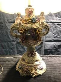 Elegant lamp with floral design