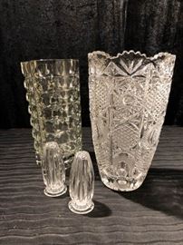 Intricate cut designed vases
