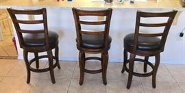 3 Swivel Bar Stools
