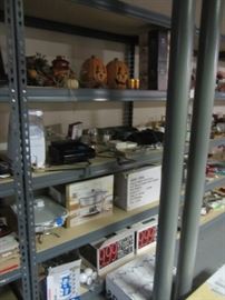 LOTS OF SERVEWARE- CHSFING DISHES, LARGE BOXES OF STEMWARE