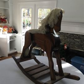 Great wooden rocking horse.