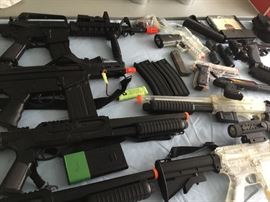 Air Soft guns.