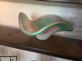 Blown glass bowl.
