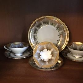Deco Bavarian luncheon set.  One three sets.